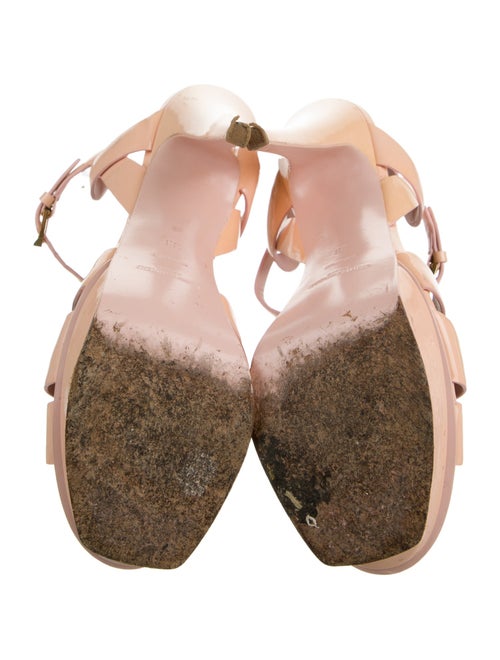 Yves Saint Laurent Patent Leather T-Strap Sandals