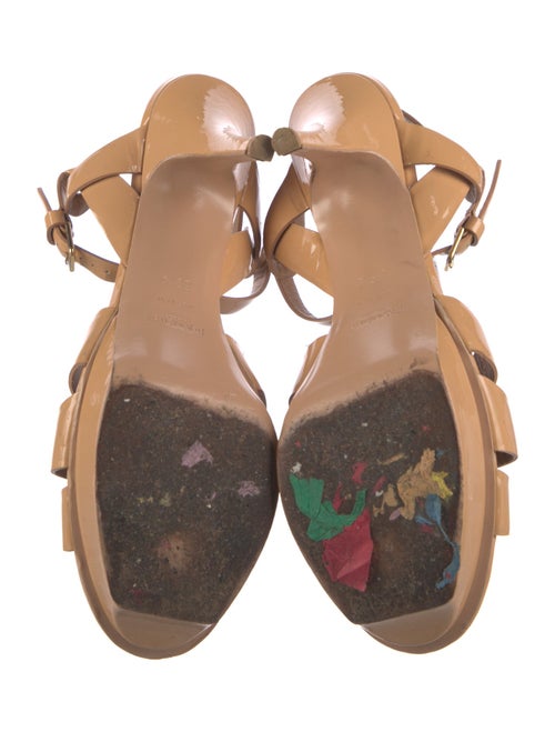 Yves Saint Laurent Patent Leather T-Strap Sandals