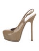 Yves Saint Laurent Patent Leather Slingback Pumps