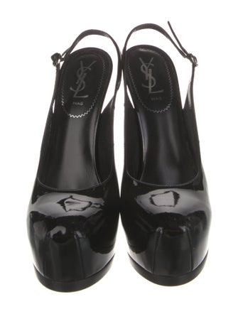Yves Saint Laurent Patent Leather Slingback Pumps
