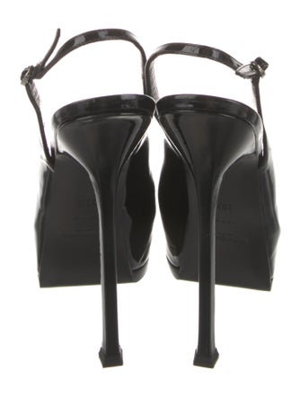 Yves Saint Laurent Patent Leather Slingback Pumps