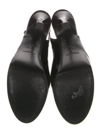 Yves Saint Laurent Patent Leather Slingback Pumps