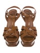 Yves Saint Laurent Patent Leather T-Strap Sandals
