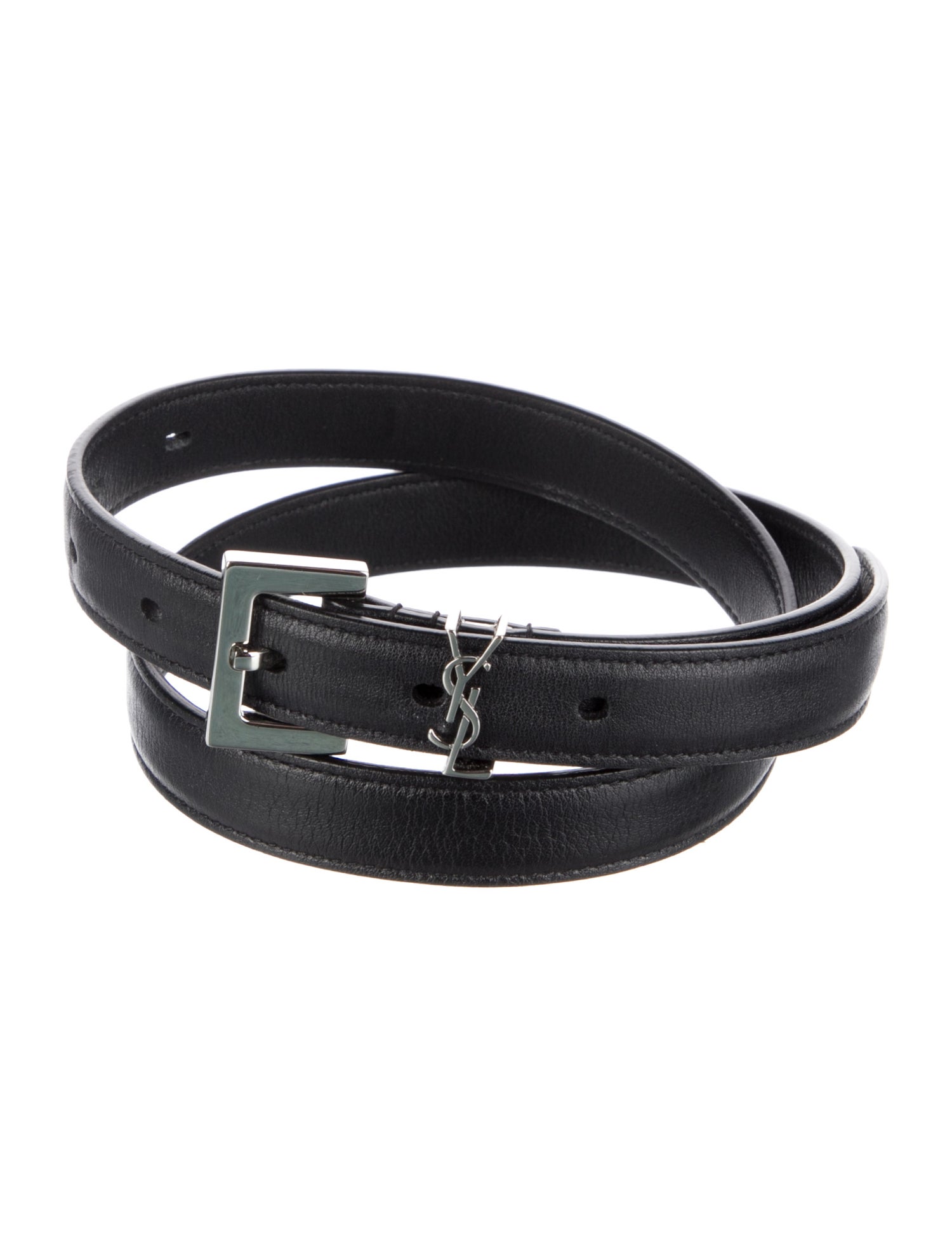 Saint Laurent Skinny Leather Belt