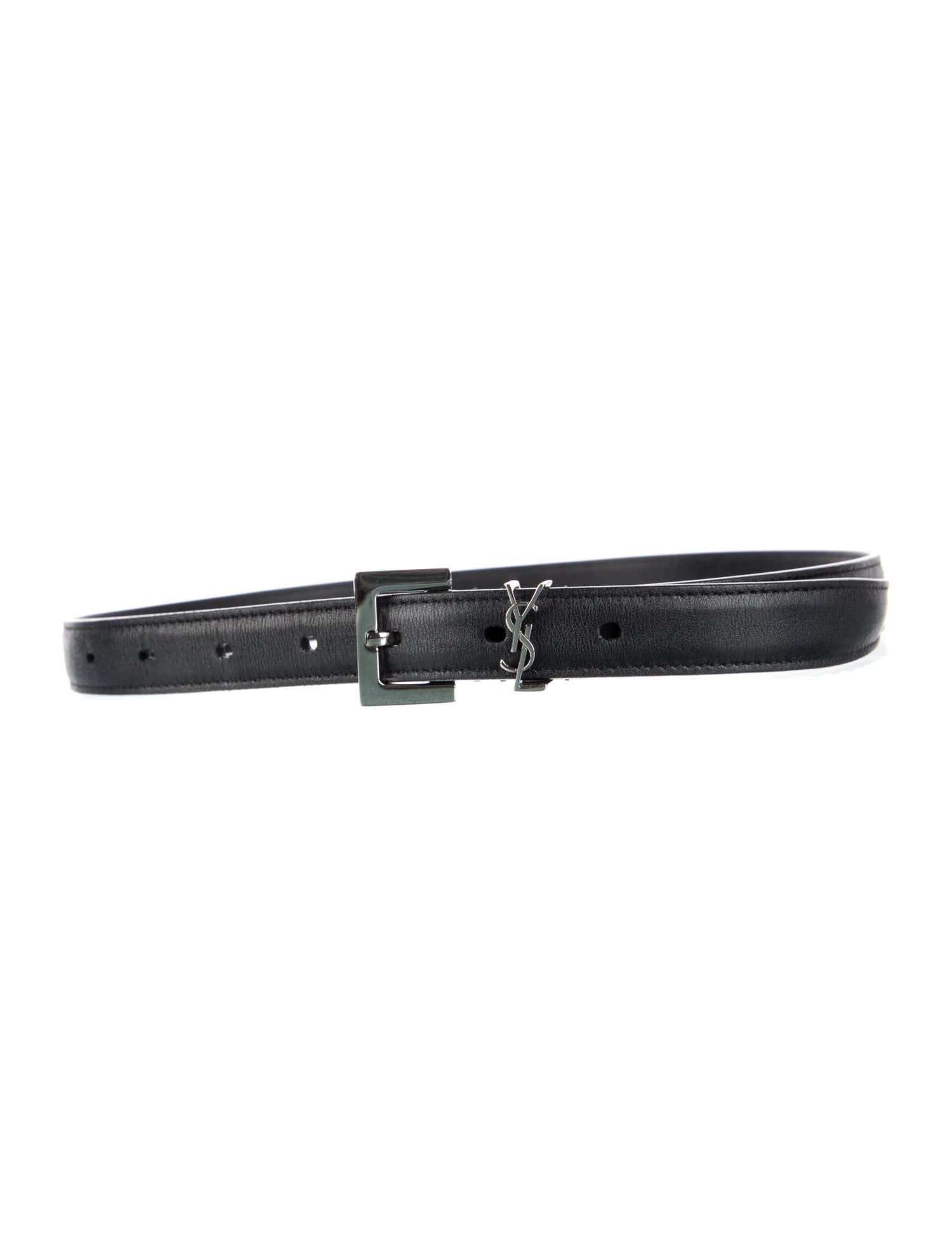 Saint Laurent Skinny Leather Belt