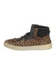 Yves Saint Laurent Ponyhair Animal Print Sneakers