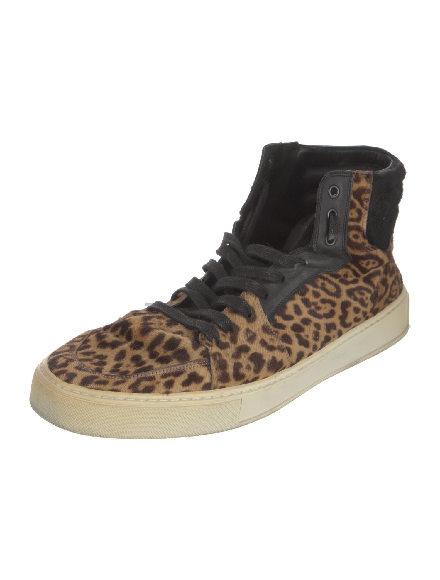 Yves Saint Laurent Ponyhair Animal Print Sneakers