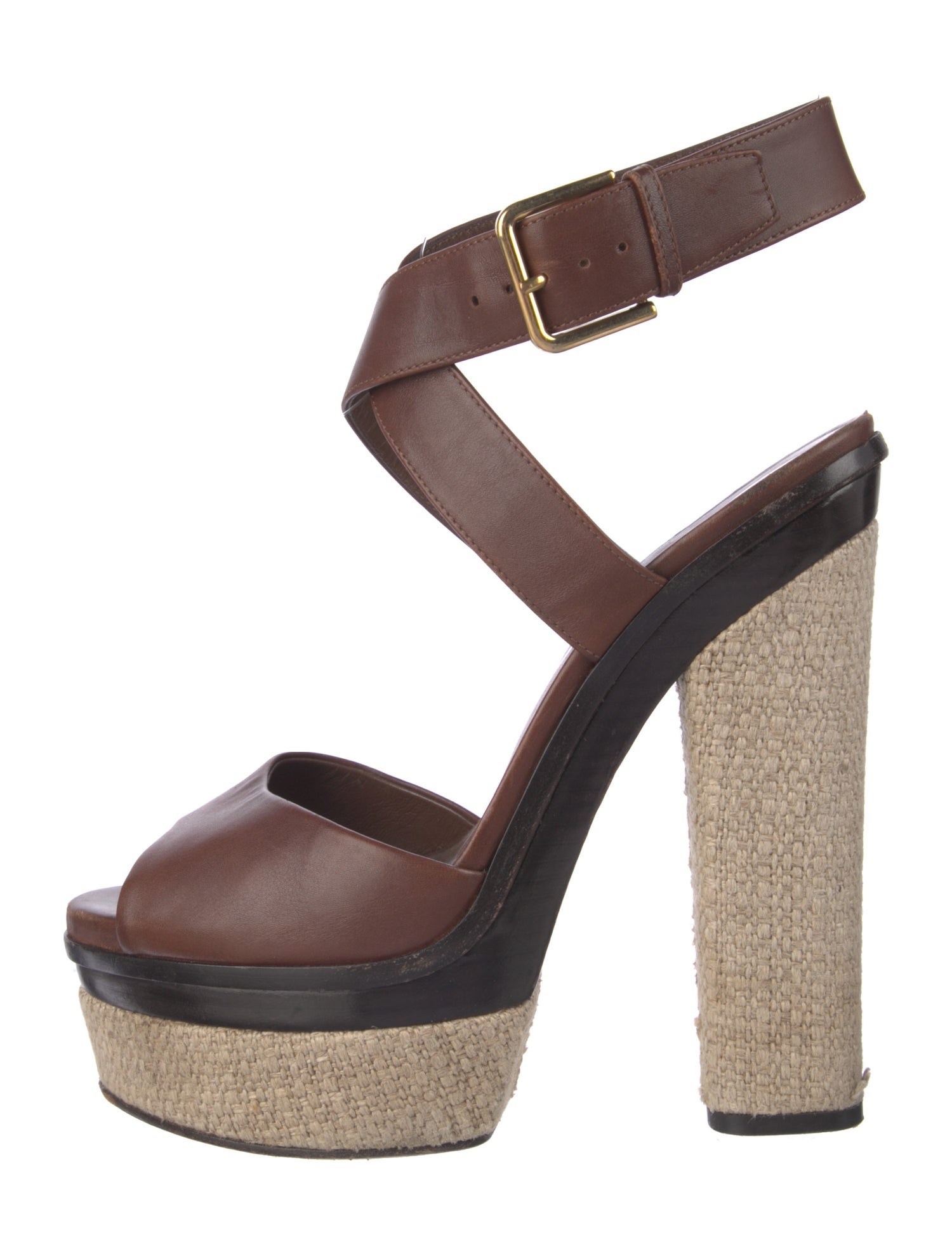 Yves Saint Laurent Vintage Leather Espadrilles