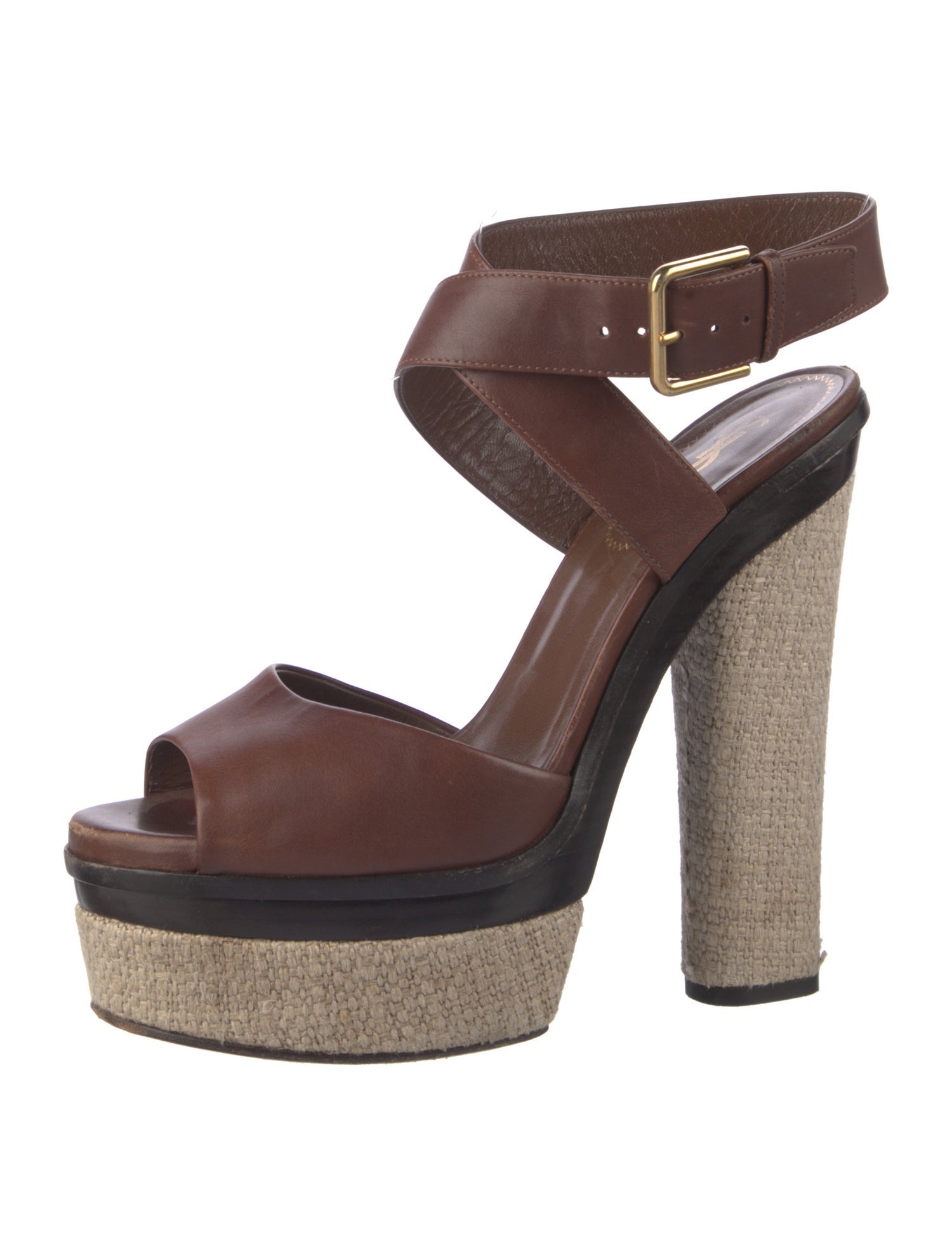 Yves Saint Laurent Vintage Leather Espadrilles