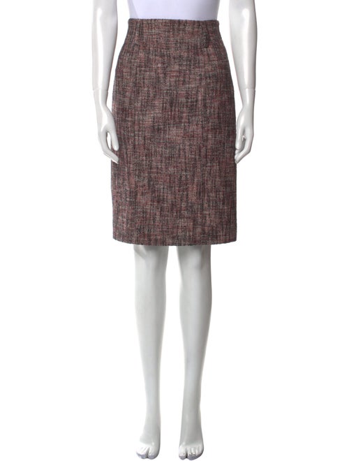 Yves Saint Laurent Tweed Pattern Knee-Length Skirt