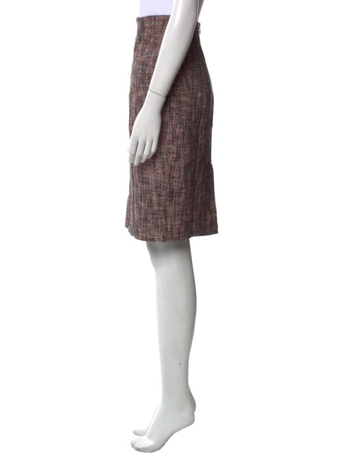 Yves Saint Laurent Tweed Pattern Knee-Length Skirt