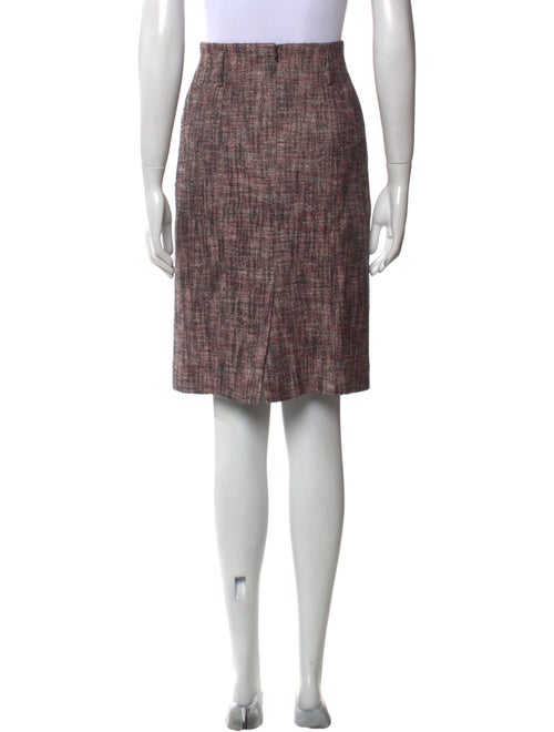 Yves Saint Laurent Tweed Pattern Knee-Length Skirt