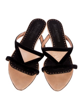 Yves Saint Laurent Leather Slides