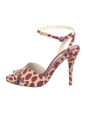 Yves Saint Laurent Animal Print Sandals