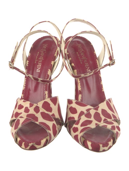 Yves Saint Laurent Animal Print Sandals