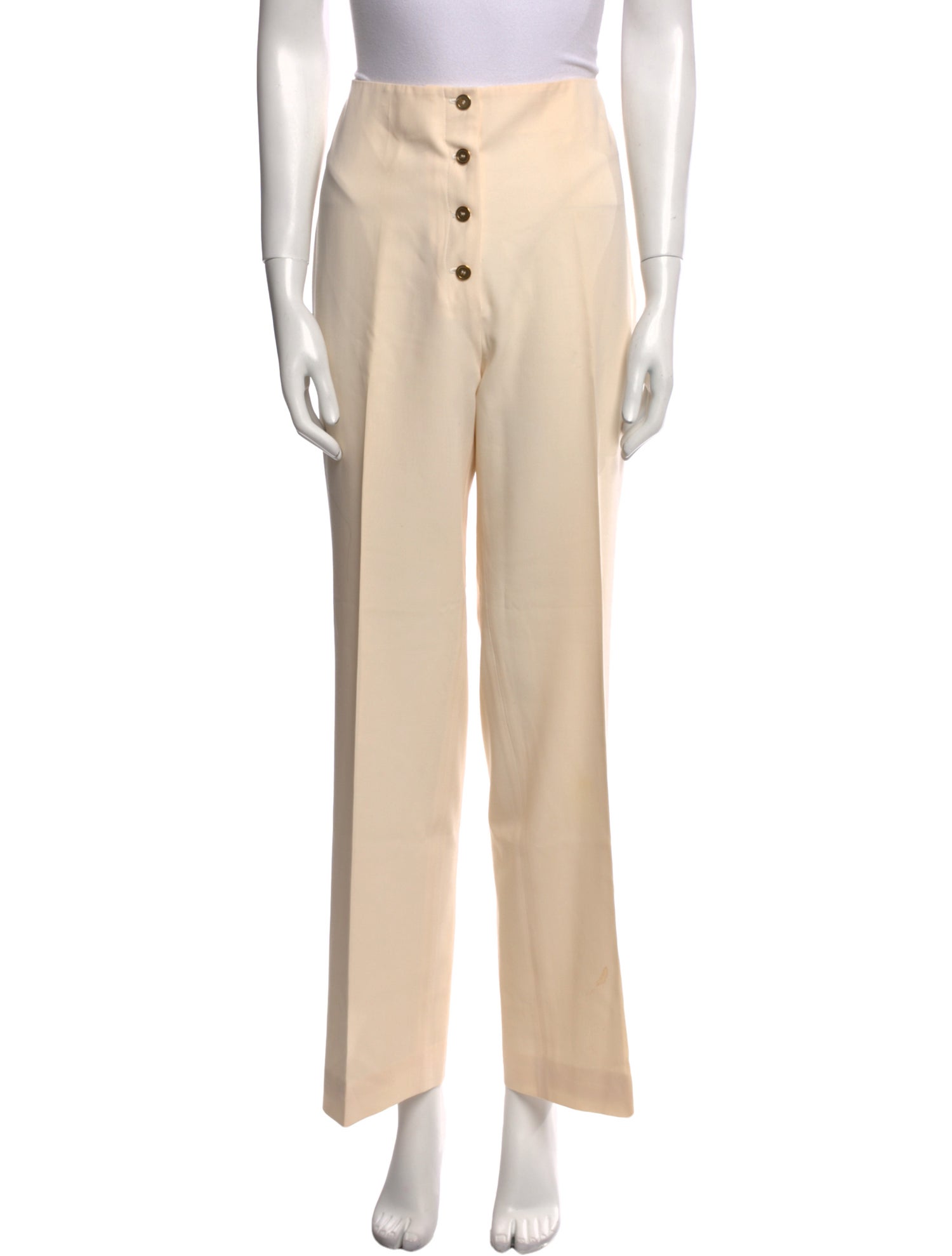 Yves Saint Laurent Wool Wide Leg Pants