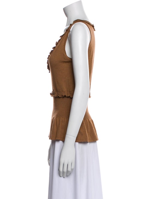 Yves Saint Laurent Merino Wool V-Neck Top