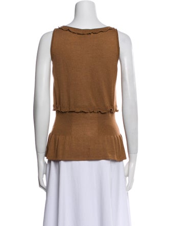 Yves Saint Laurent Merino Wool V-Neck Top