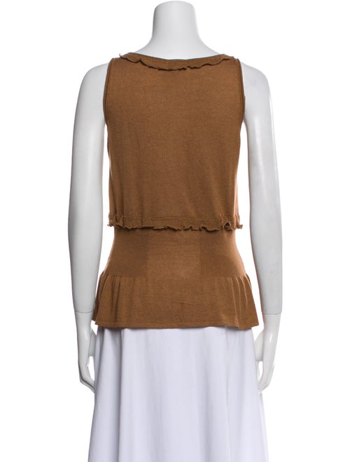 Yves Saint Laurent Merino Wool V-Neck Top