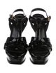 Yves Saint Laurent Patent Leather T-Strap Sandals