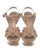 Yves Saint Laurent Patent Leather T-Strap Sandals