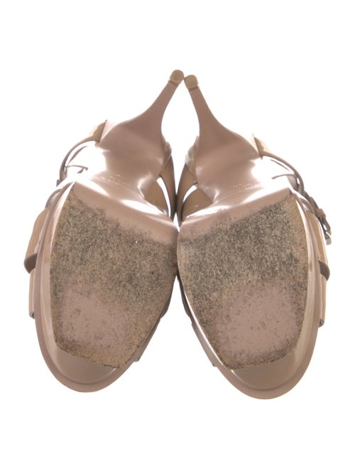 Yves Saint Laurent Patent Leather T-Strap Sandals