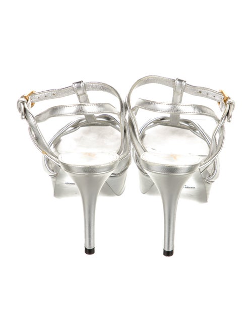 Saint Laurent Leather T-Strap Sandals