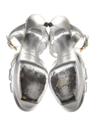 Saint Laurent Leather T-Strap Sandals