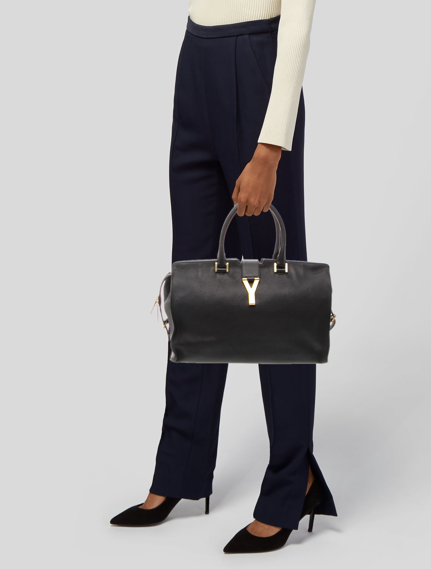 Saint Laurent Leather Y Cabas Large