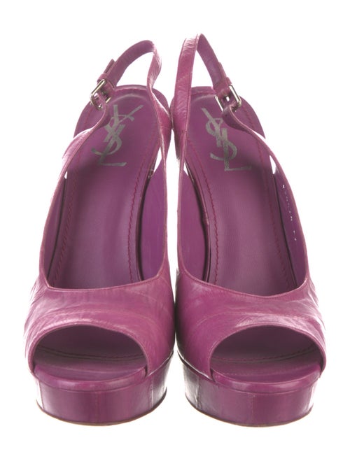 Yves Saint Laurent Leather Slingback Sandals