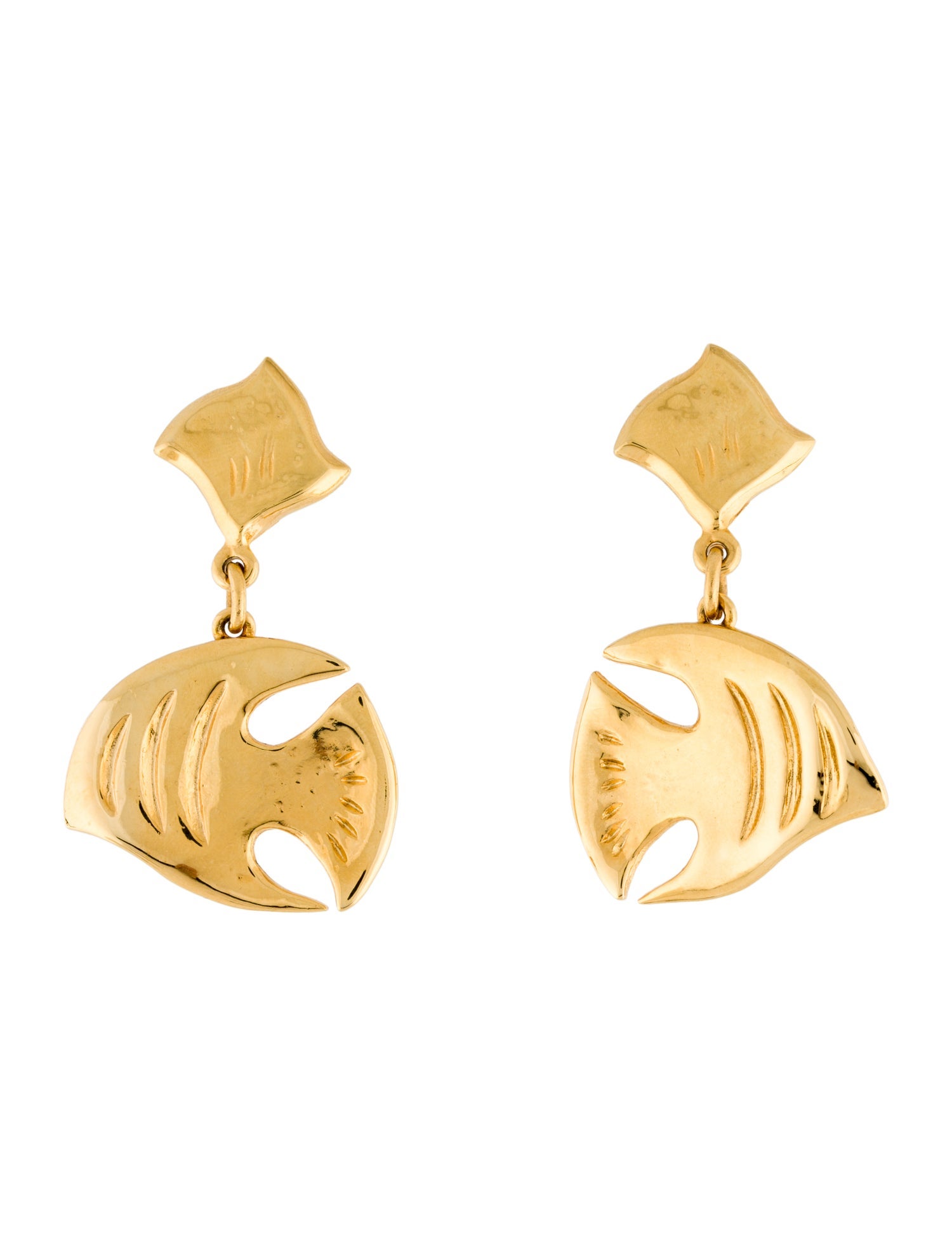 Yves Saint Laurent Vintage Fish Clip-On Earrings