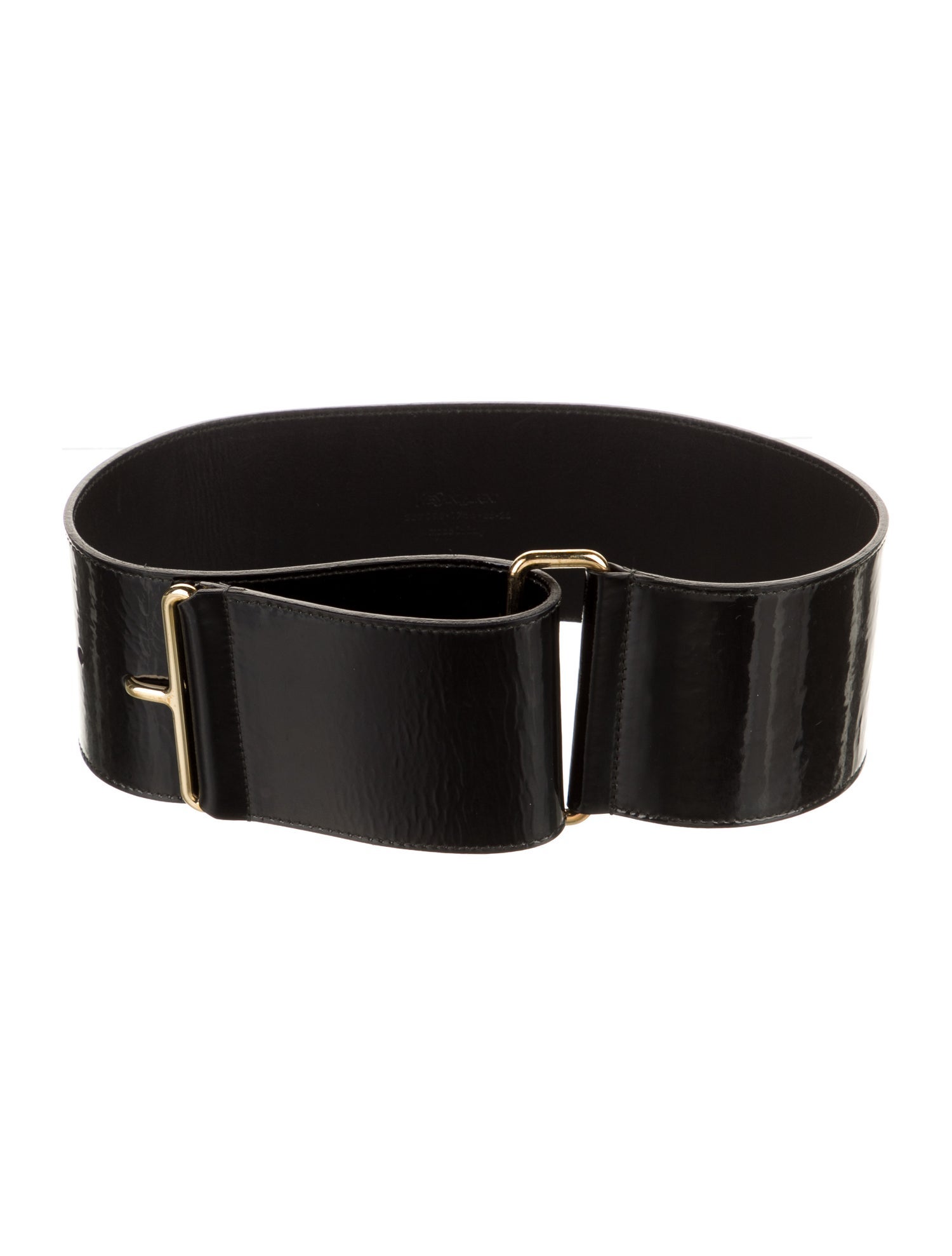 Yves Saint Laurent Wide Patent Leather Waist Belt