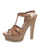 Yves Saint Laurent Patent Leather T-Strap Sandals