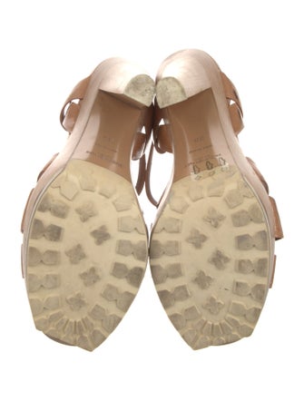 Yves Saint Laurent Patent Leather T-Strap Sandals