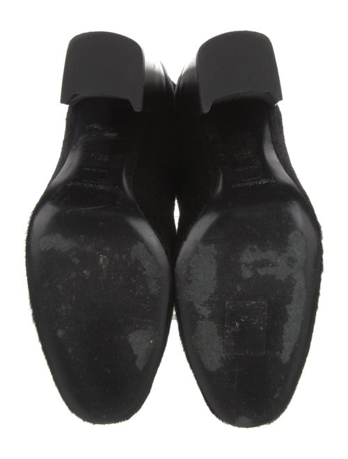 Yves Saint Laurent Ponyhair Leather Trim Embellishment Boots