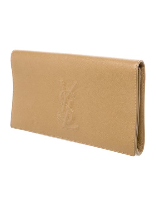 Yves Saint Laurent Leather Logo Clutch