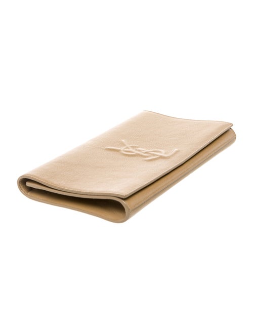 Yves Saint Laurent Leather Logo Clutch