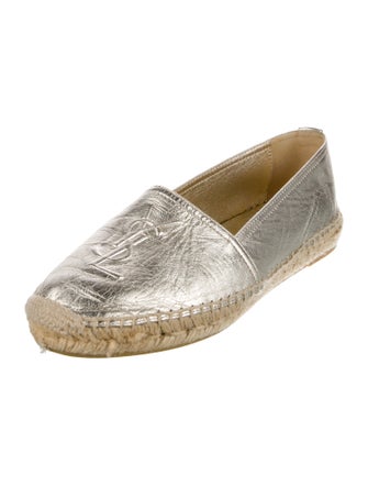 Yves Saint Laurent Leather Colorblock Pattern Espadrille Sneakers
