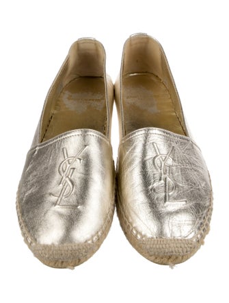 Yves Saint Laurent Leather Colorblock Pattern Espadrille Sneakers