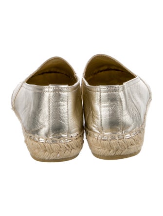 Yves Saint Laurent Leather Colorblock Pattern Espadrille Sneakers