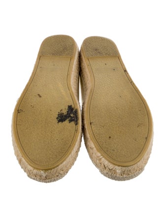 Yves Saint Laurent Leather Colorblock Pattern Espadrille Sneakers