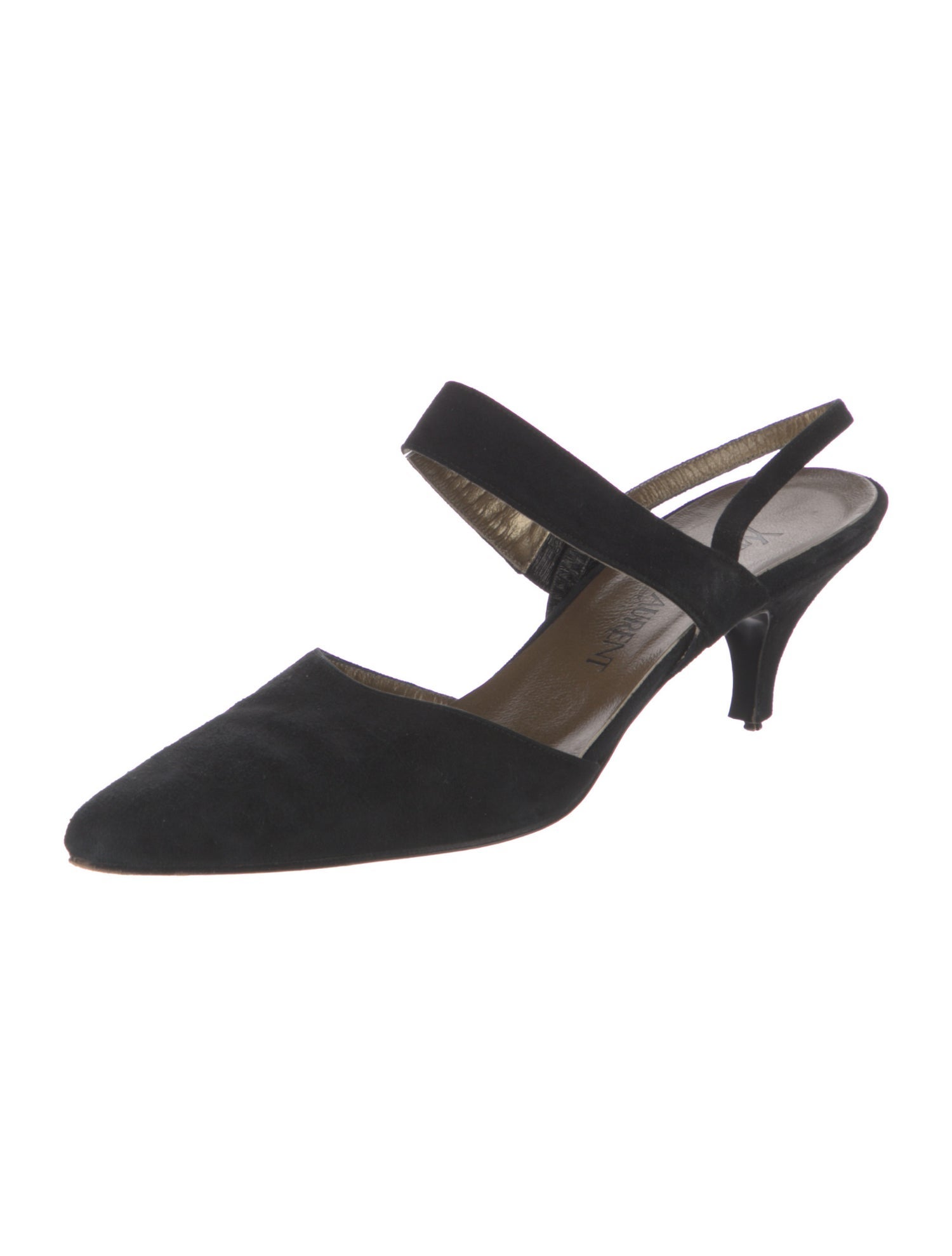 Yves Saint Laurent Suede Slingback Pumps