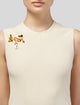 Yves Saint Laurent Faux Pearl Ribbon Brooch Pin
