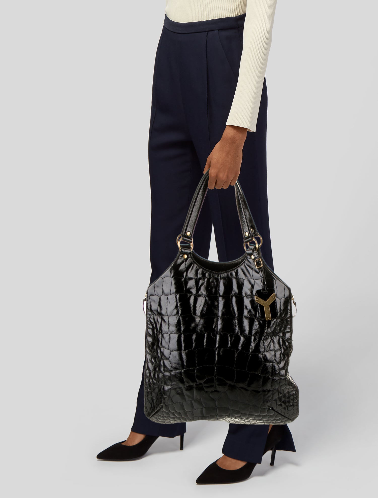 Yves Saint Laurent Patent Leather Shoulder Bag