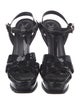 Yves Saint Laurent Patent Leather T-Strap Sandals