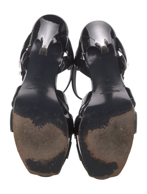 Yves Saint Laurent Patent Leather T-Strap Sandals