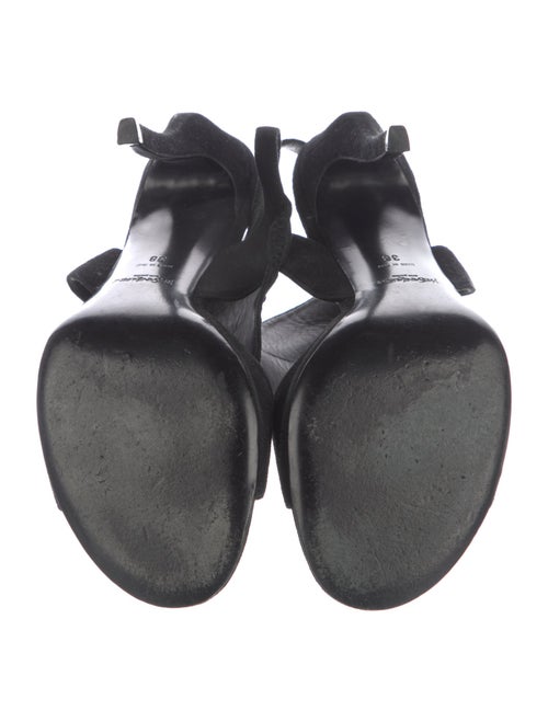 Yves Saint Laurent Suede Studded Accents Slingback Sandals