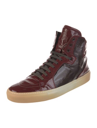 Yves Saint Laurent Patent Leather Printed Sneakers