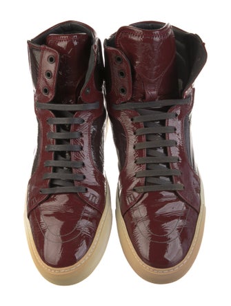 Yves Saint Laurent Patent Leather Printed Sneakers