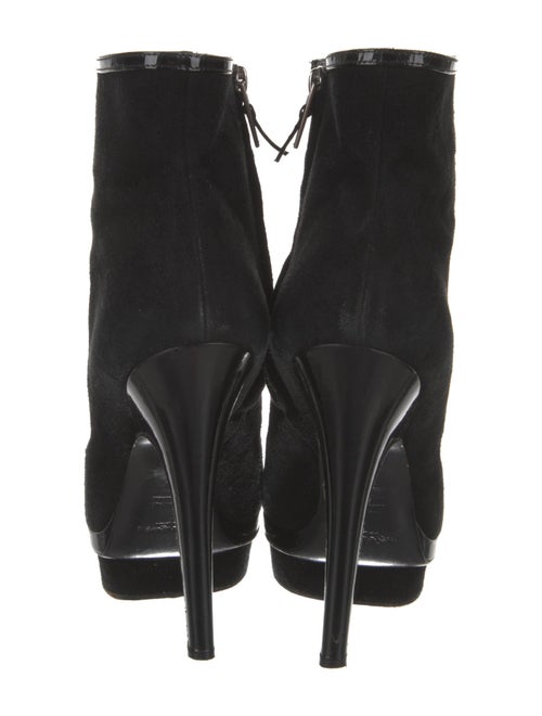 Yves Saint Laurent Suede Leather Trim Embellishment Boots